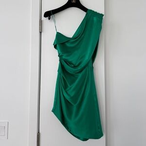 Emerald Green Michele Mason Silk Dress